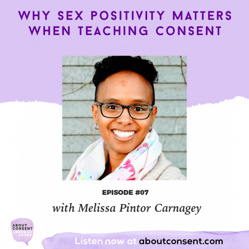 About Consent Podcast Featuring Melissa Carnagey of Sex Positive Families for Episode 7